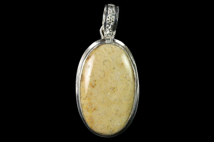 Million Year Old Fossil Coral Pendant - Indonesia #143694